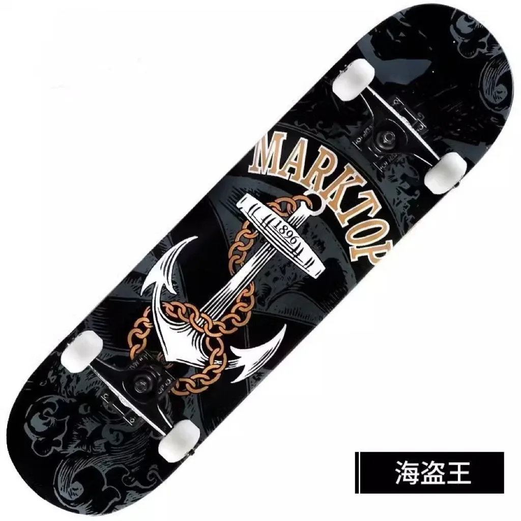 custom skateboard deck 4 wheels deck board ABEC-9 bearing anti-slip skateboard surf skate for adults