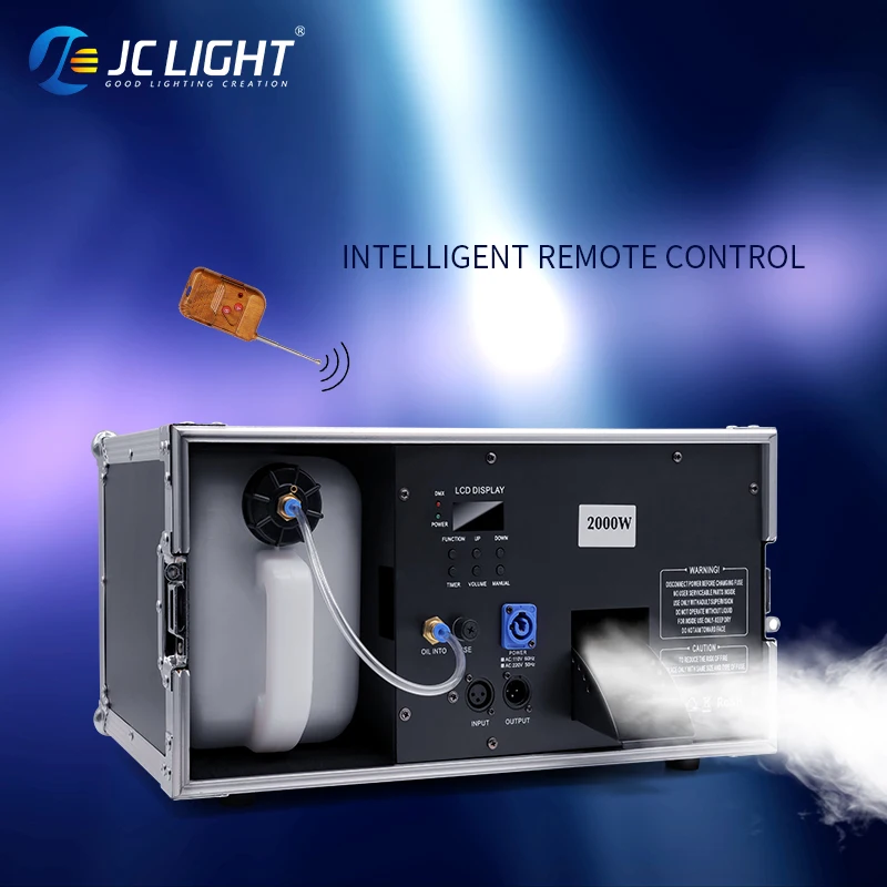 Stage Effect Equipment 1500W 2000W Dmx Haze Machine Oil Based Hazer Fog Smoke With Flight Case for Wedding Dj Nightclub