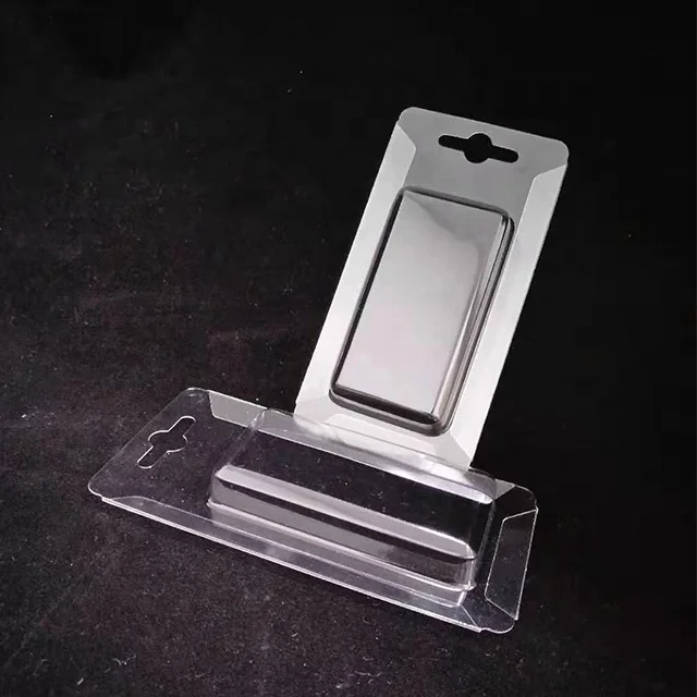 
customized disposable plastic clamshell edgefold sliding blister card packaging 