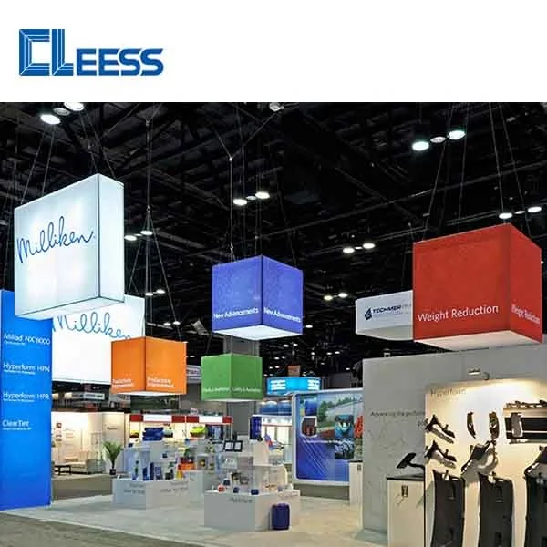 Aluminium Advertising Textile Display Square Edge Stretch Fabric Frame Suspended Tradeshow Skybox Hanging Banner Lightbox Sign