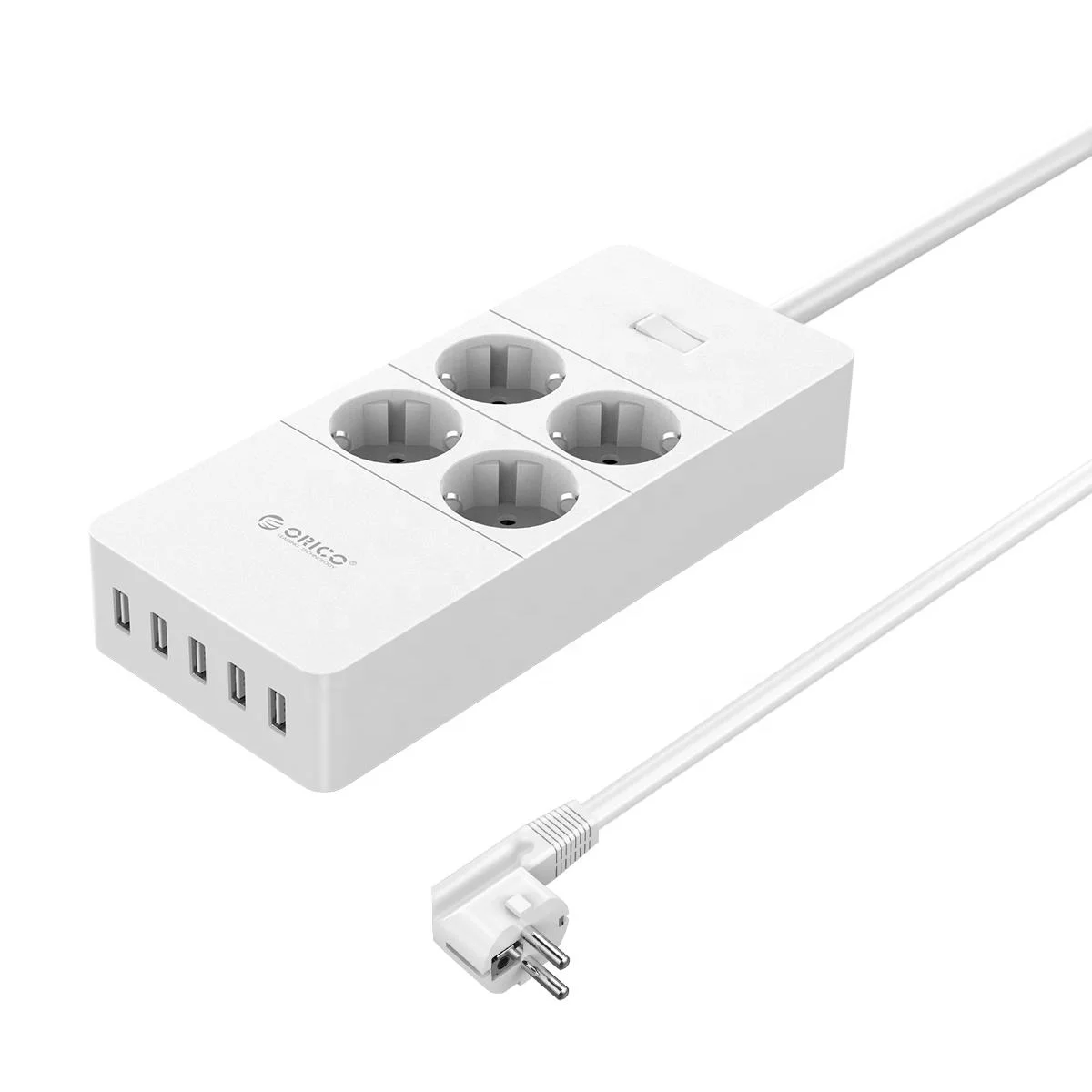 ORICO Bulk 110V 10A Surge Protection 4 AC EU Outlet Power Strip With 5 USB Ports HPC-4A5U-V1-EU