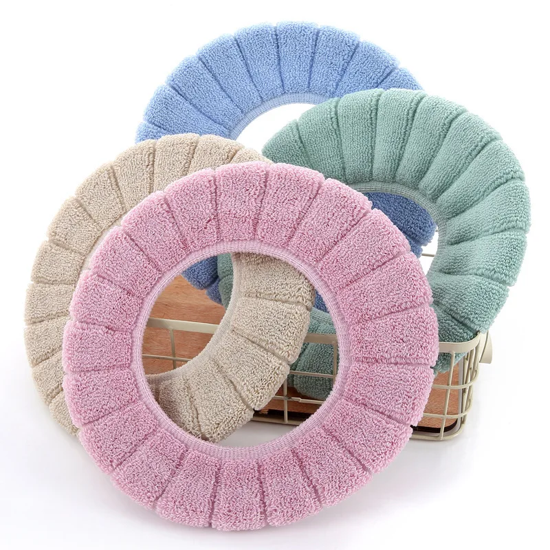 New Arrivals O Shape Thickened Version Soft Warmer Mat Pad Toilet Seat Cover Cushion