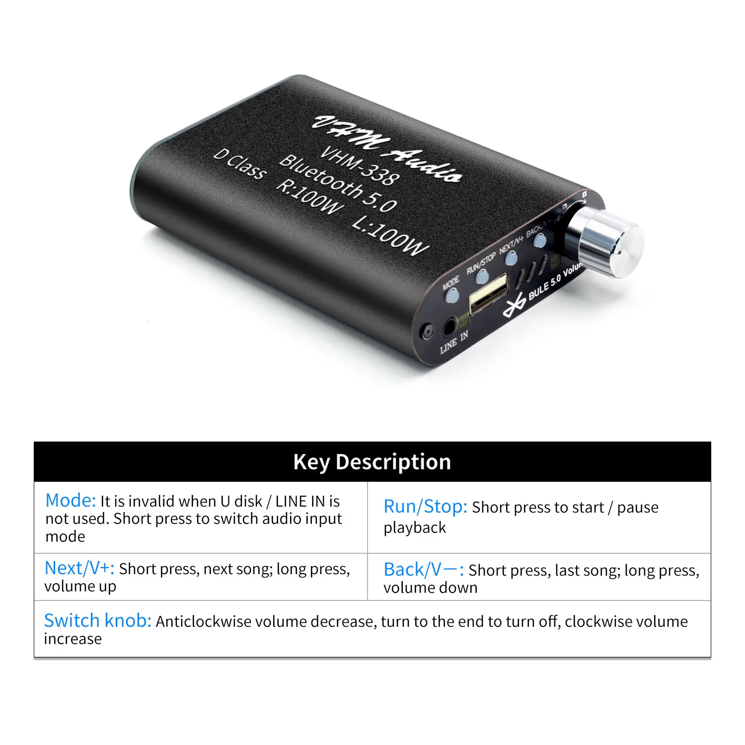 
VHM338 HIFI 100WX2 TPA3116 5.0 High Power Digital Amplifier Stereo Board AMP Amplificador Home Theater 