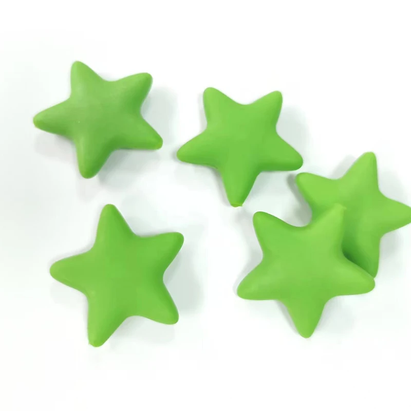 Customized Colorful Star Baby Dental Gel, DIY Comfort Hand String Silicone toys