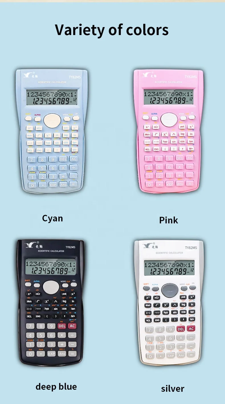82MS Scientific Calculator Price Logo Students Mathematics Calculatrice Scientifique Custom Electronic Calculadora Calculators