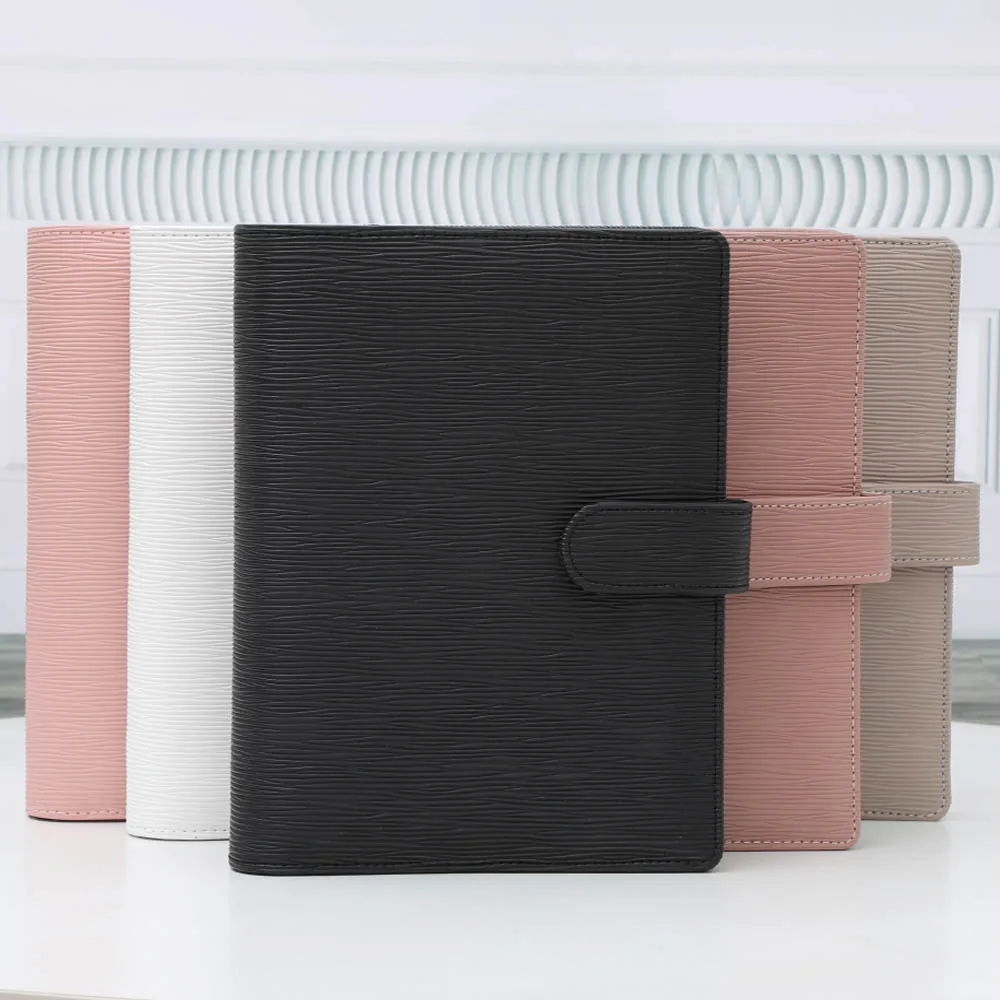 Etsy Best Leather Hardcover A5 Ring Budget Binder with Pockets for Receipts & Snap Closure as Photo Album & Daily Planner Covers