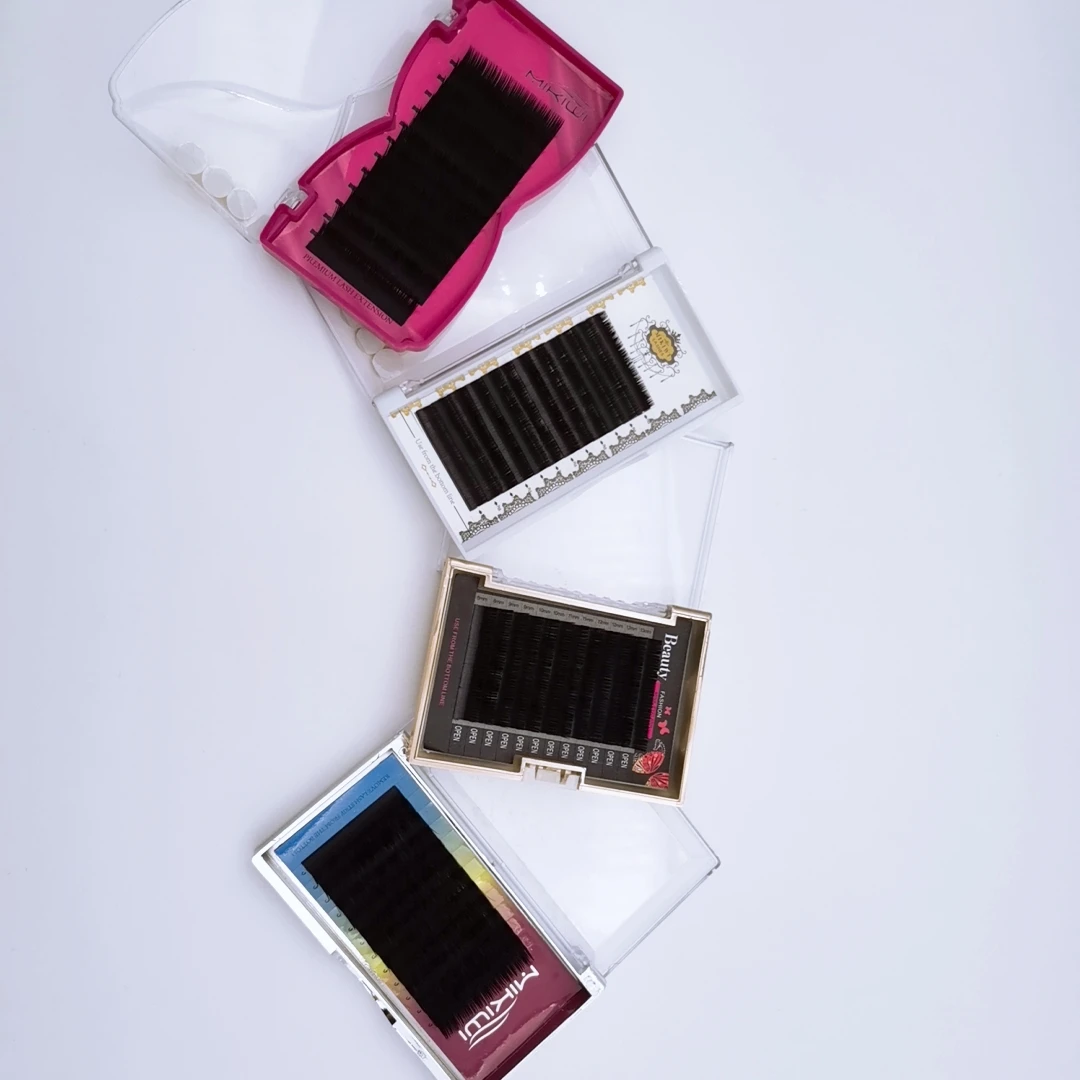 
korean silk eyelash extensions easy fan eyelash extensions tape russian volume eyelash extension 