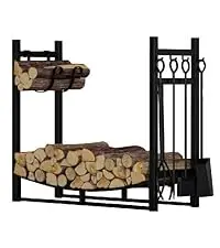 hOT Sale Small Dutdoor Fireplace or Fire Pit Wood Storage Holder Firewood Log Rack