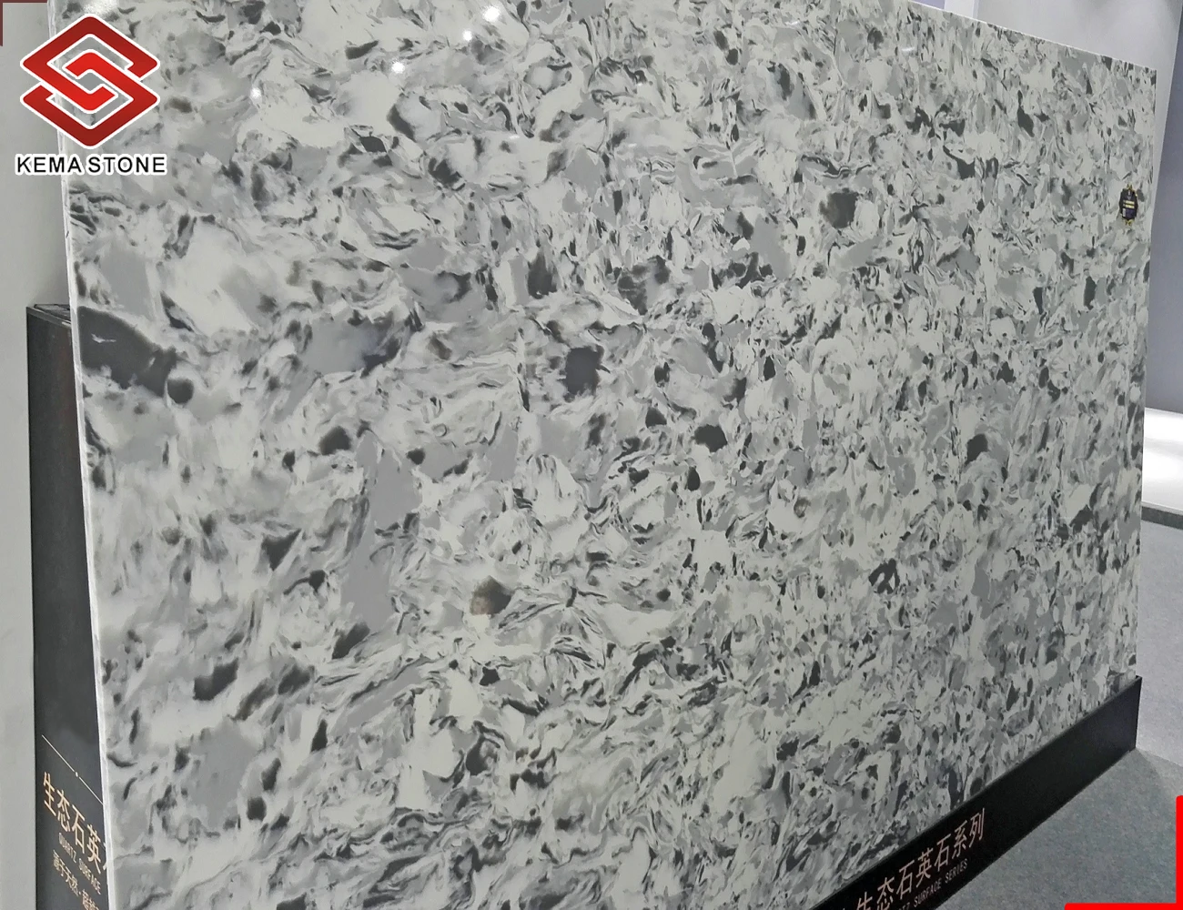 Latest Color Design Big Slabs Artificial Granite Look Stone Quartz for Worktops and tiles