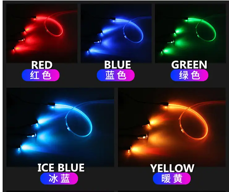 Ambient Led Light guide Car Interior Rgb Remote led guiding light Control Fiber Auto Foot Center Console Door Decorative Lights