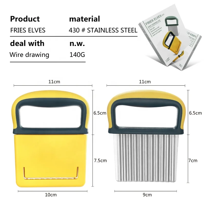 stainless steel tool onion potato chip wavy cutter multi-function potato cutting chips fries french fry corrugated knife