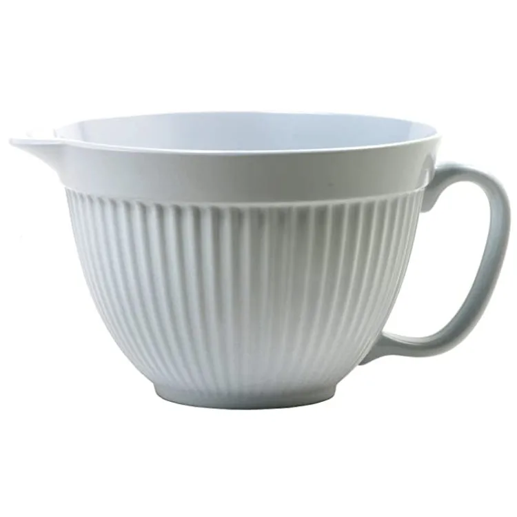 2 Ltr 20cm Cream White Melamine Batter Jug Bowl With Spout & Handle