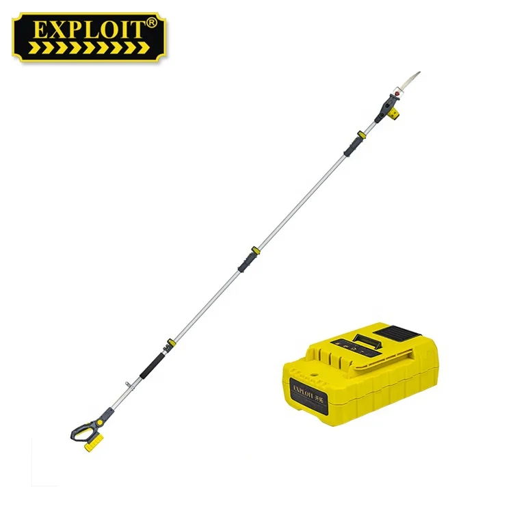 DC 20V lithium cordless chain saw high tree branch hedge saw pruning saw with telescopic pole