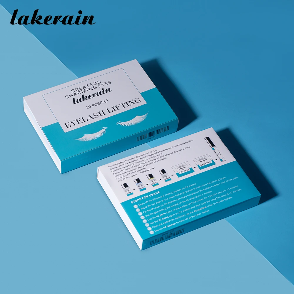 Lakerain Perm Eyelash Set Cold Perm Eyelash Protein Simple Perm 10 Piece Set
