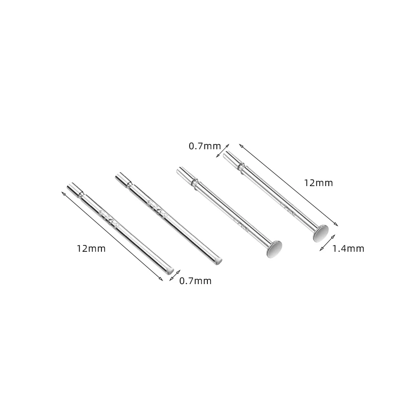 Wholesale 925 Sterling Silver Ear Pin 12mm Flat Pad Earring Posts Ear Studs Accessories Head Pin Stud
