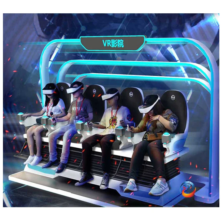 4 сиденья VR кинотеатр 1- 6 сидений 9d vr машинка для аттракционов на американских горках