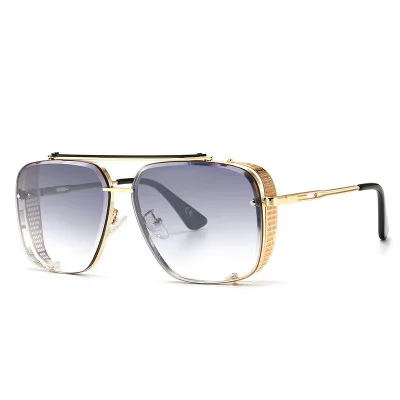Luxury brand design Fashion Mach Six Eight Style Gradient lens Sunglasses PUNK Men Vintage Brand Design Sun Glasses Oculos 115