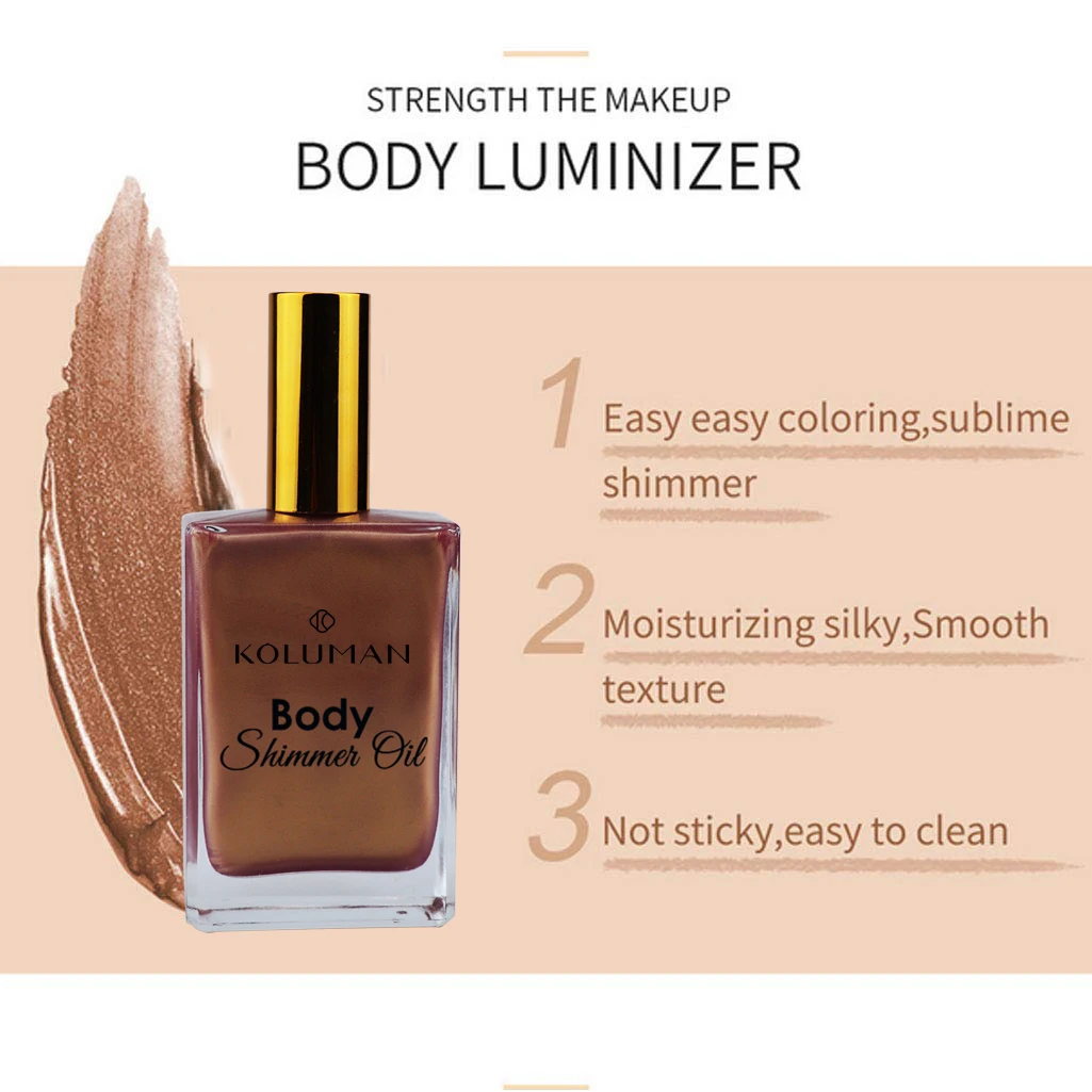 OEM/ODM Private Label Vegan Tanning Oil Private Label Custom Organ Shine Body Oil  Organic Shimmering Oil