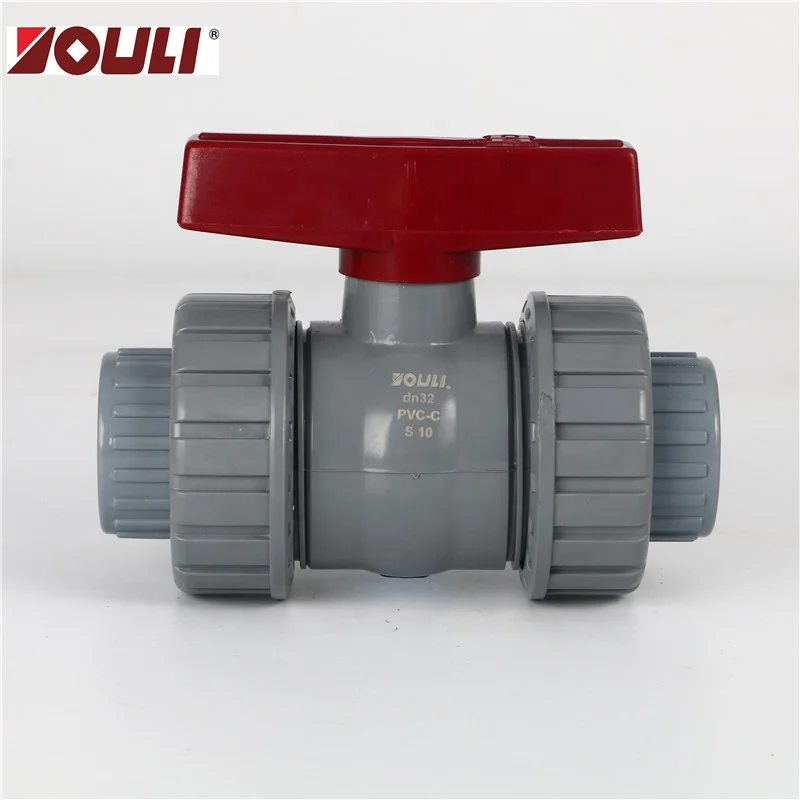 
PVC Valve High Temperature CPVC Ball Valve for Chemical Industry ASTM & DIN standard 