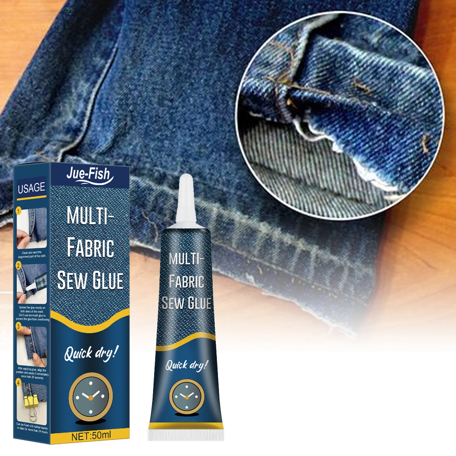 Jue-fish Self Adhesive Fabric Quick Dry Fabric Glue Adhesive Leather Paint Effective Non Woven Fabric Glue