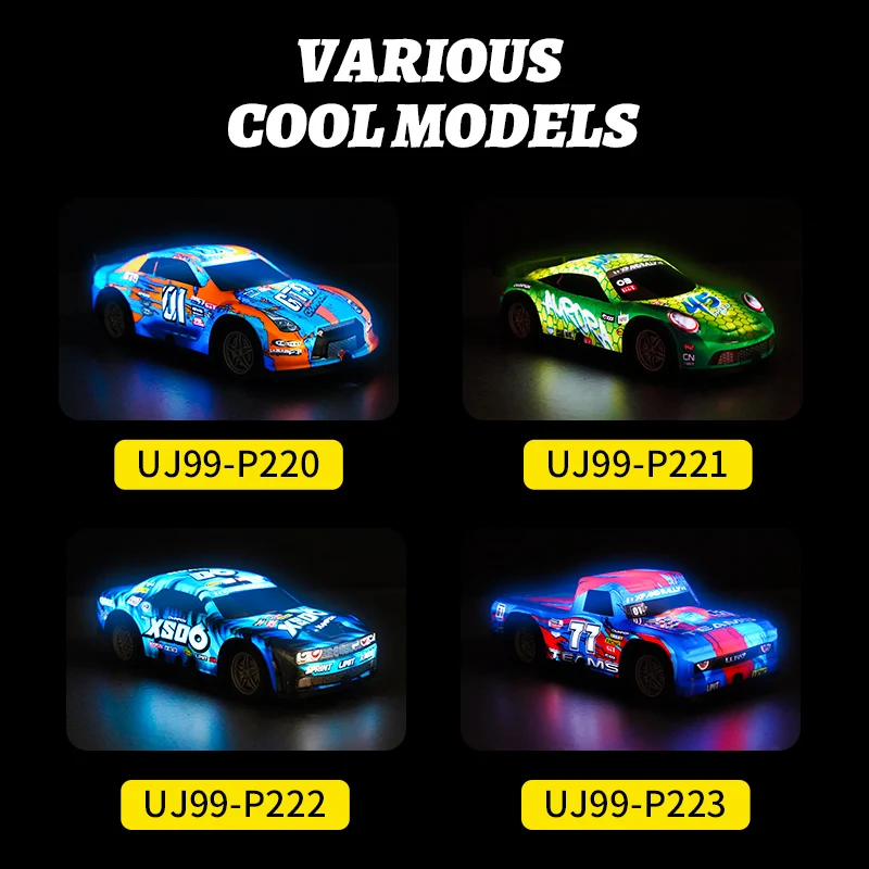 P220 1/22 Scale RC Car Unique Design Racing Vehicle Toy with Remote Control Lights for Kids