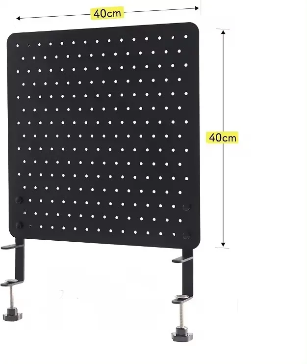 Metal Peg Board Gaming Organizer Clamp On Desk Stand Pegboard Wall Tabletop Storage Perforated Board