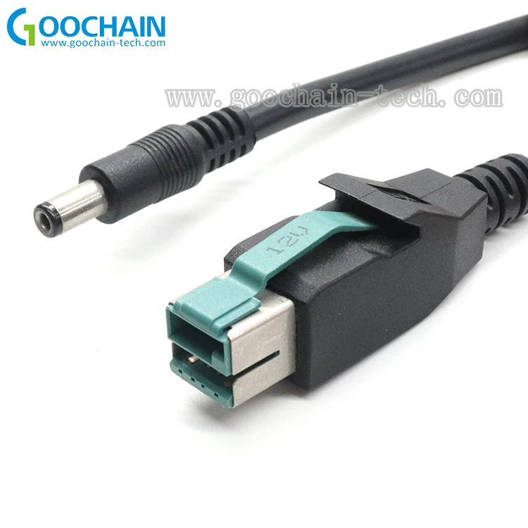 Customized High Quality Straight 12V Powered USB to DC5.5*2.5 Molex terminal Cable Connector for Scanner and pos machine