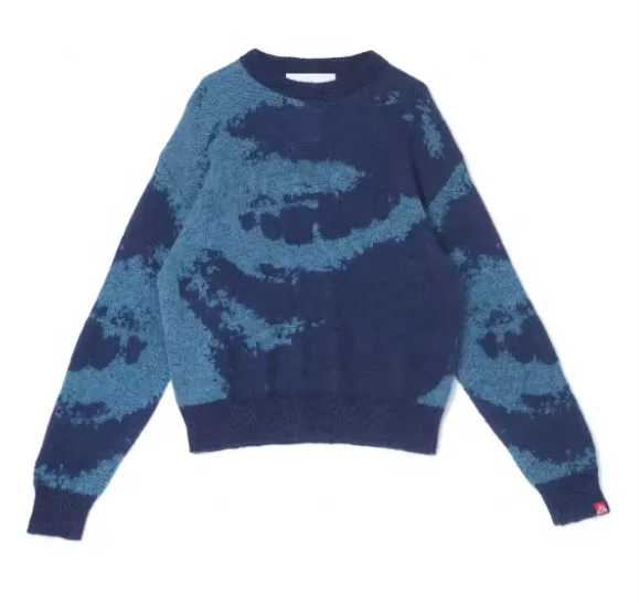 Custom men Knitting jacquard Cable knit Knitted boys Cotton Knitwear Sweater
