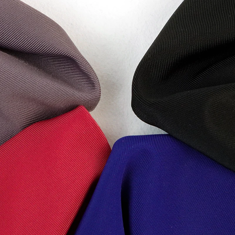 Factory wholesales bright color 100% polyester fabric waterproof breathable spandex fabric sportswear swimsuit