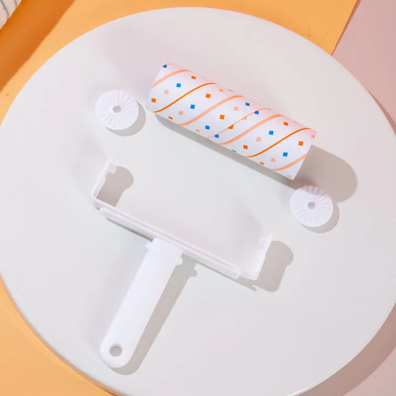 reusable adhesive lint roller hanging hole handheld pet hair clothes cleaning brush sticky cleaning lint remover roller