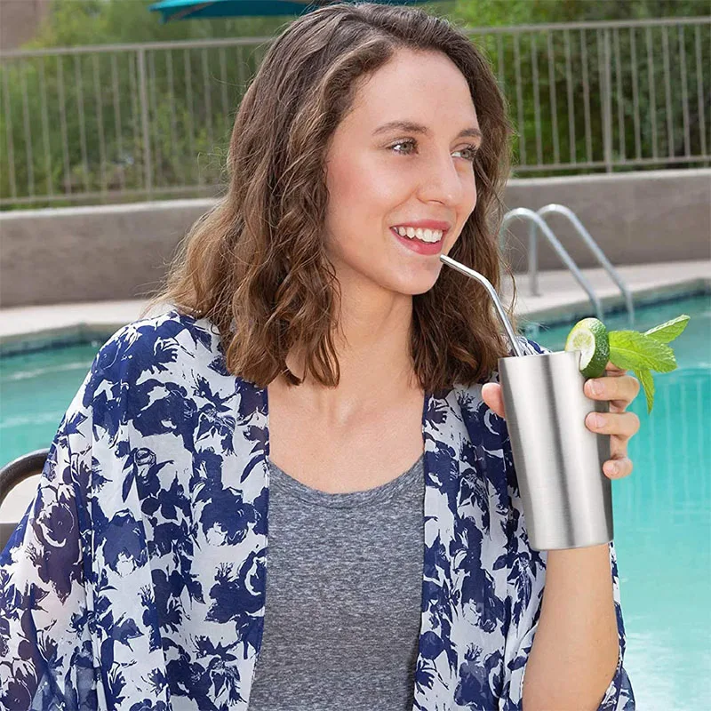 Feiyou New Fashion 17oz Metal Double Wall Thermo Coffee Mug Stainless Steel Travel Reusable Tumbler Cups With Straw And Lid