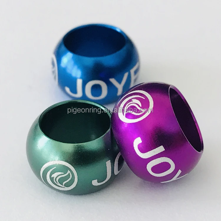 Wholesale High quality circular type aluminium bird rings Fancy pigeon rings