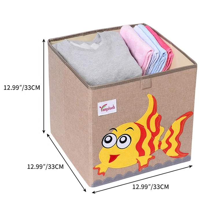 Competitive Wholesale Prices Kids Toy Organizer And Storage Bins Sewn Fabric Cube Storage Box