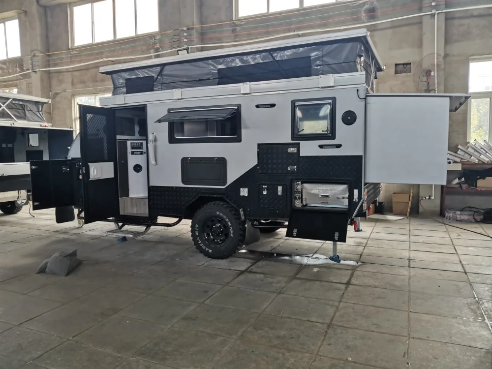 15 футов 4 человека Кемпинг прицеп большой семейный караван Гибридный Кемпер rv
