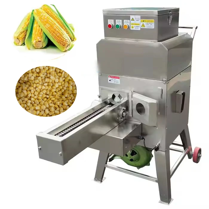 Commercial Fresh Corn Sheller Thresher Machine Sweet Maize Corn Kernel Threshing Machine Wet Corn Stripping Shelling Machine