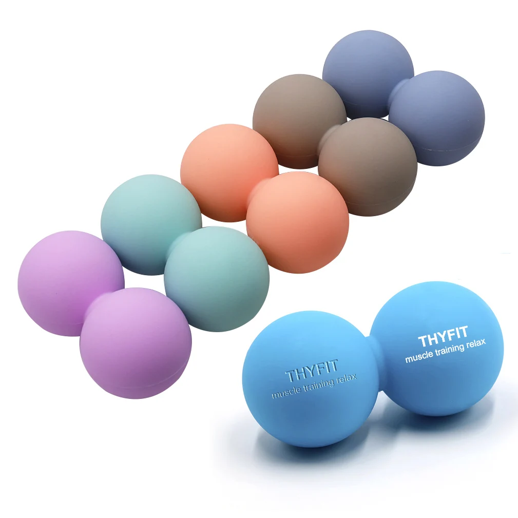 Deep-Tissue Massage Muscle Knots Yoga Therapy Peanut Massage Ball Double Lacrosse Ball for Neck Sore Muscles