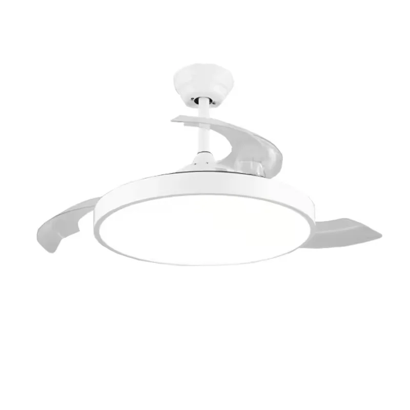 Ultra thin Invisible  Led Ceiling Fan Lamp 36/42/48 Inch Hidden Blades light with fan Remote Control Led Ceiling Fan Light