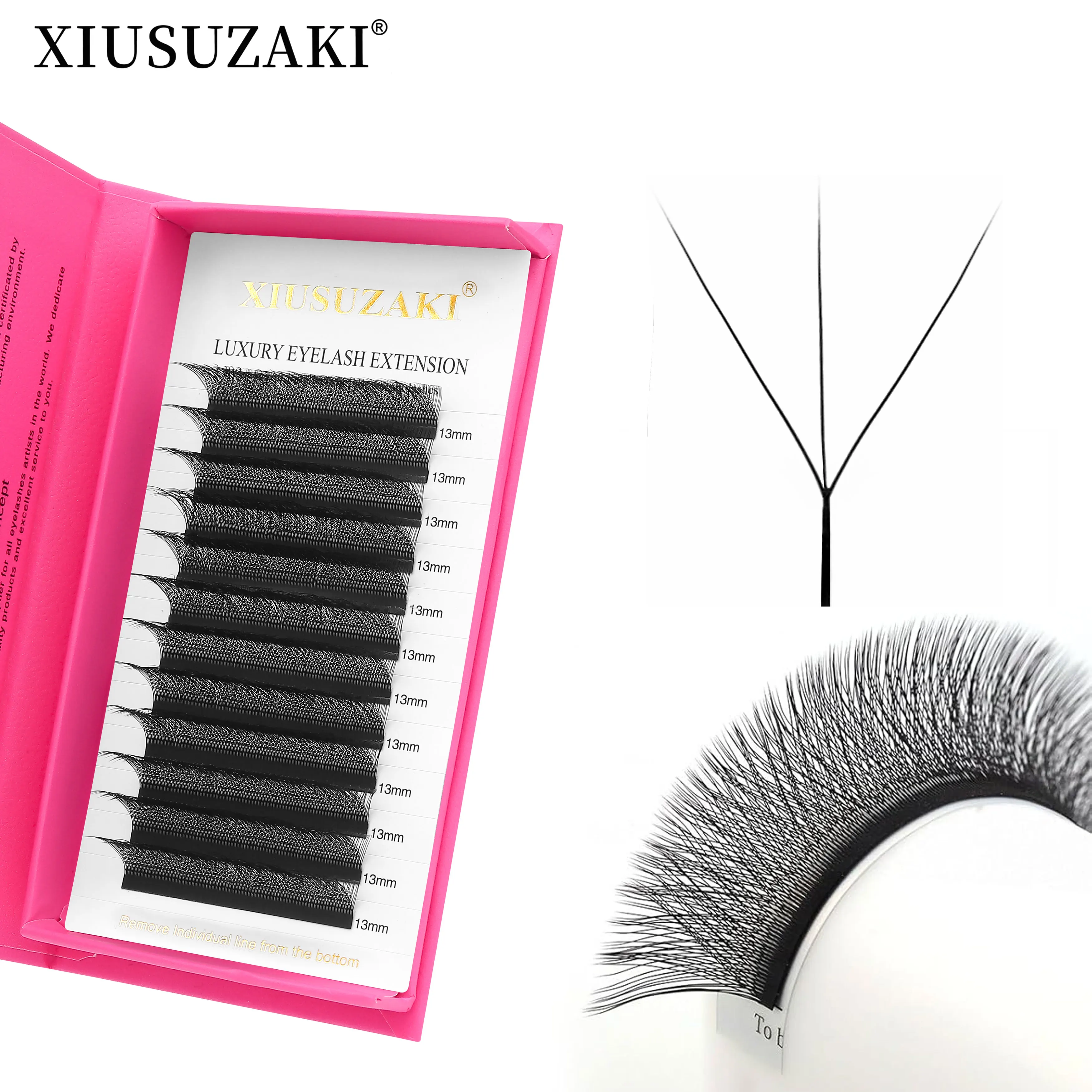 XIUSUZAKI Private Label объем супер мягкий 0 07 Вт форма для век C/CC/D/DD/L/LU/M Curl Индивидуальный Клевер 3d W наращивание ресниц