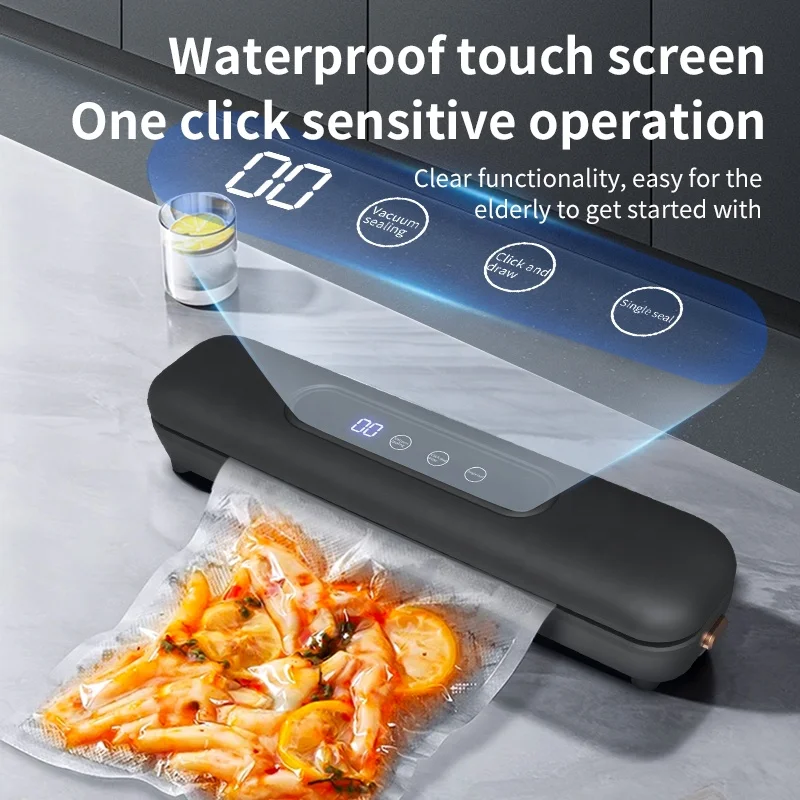 NEW 2024 Vacuum Food Preservation Sealer with Liquid Crystal Display Automatic Sealing Machine for Food Storage