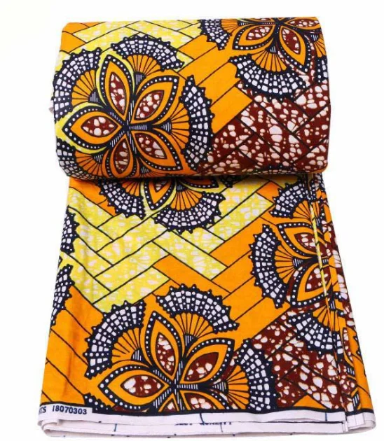 Custom Glitter African Wax Printed Fabrics, High Quality 100%Polyester Super Fabric Hollandais/