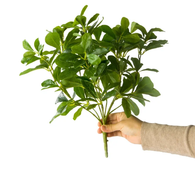 Hot Sale Artificial Plant 7 and 9 Branches Green Artificial Leaves for Wedding Living Home Decor