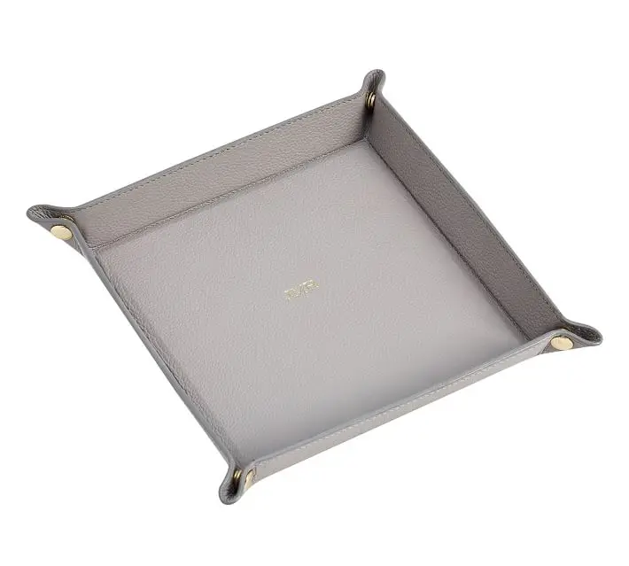 Personalized luxury jewelry display storage tray genuine leather tray