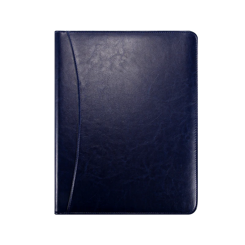 a4 size file folder bag with zipper with logo a4 leather portfolio file folder with tablet and calculator