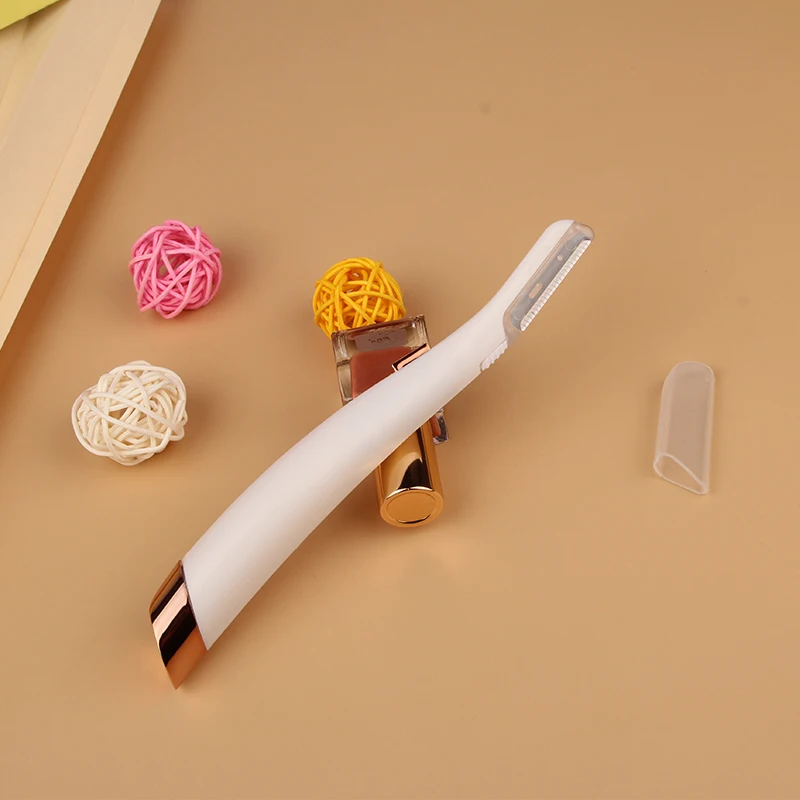 Private Label Wholesale Mini Electric Makeup Razo Led Eyebrow Trimmer Epilator Set Built-in LED Light Facial Hair Removal