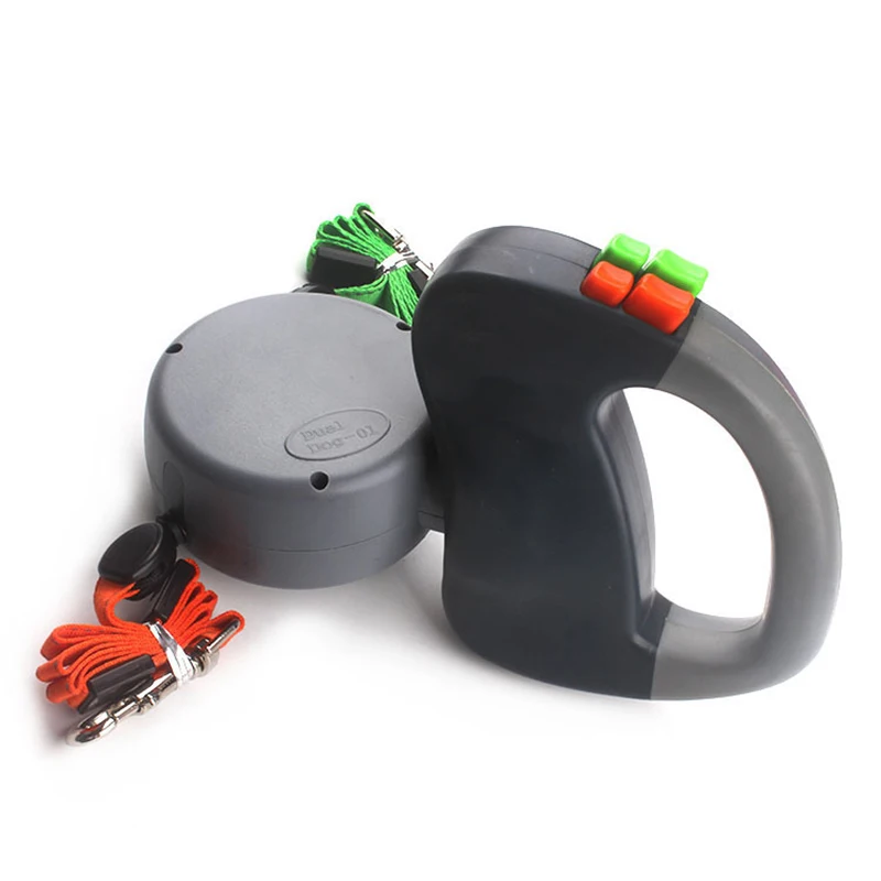 Automatic Retractable Reflective Double-Ended Traction Rope One plus Two Dog Chain Two Dog Leash Pet Supplies Puppy Patrol Rope