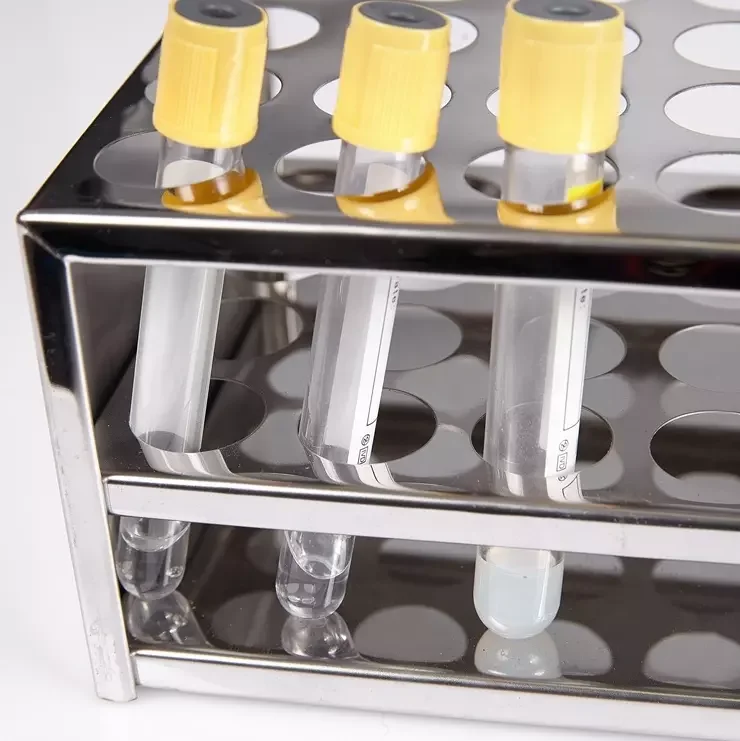 Hot Sale 32 wells 60 Wells Lab Tube Stand Holder Aluminum Test Tube Display Rack Test Tube Rack