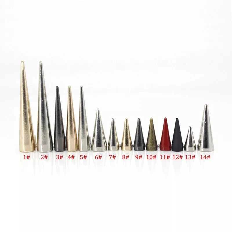 Decorative Punk Rivets for Leather Craft Screw back Cone Spike Studs Rivets Bullet Rivets for Bag Garment Shoes