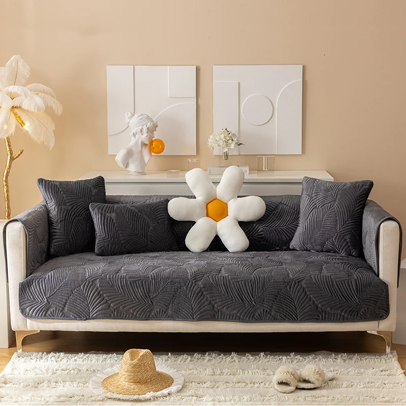 Новая бархатная однотонная диванная шляпа с банановым листом высокая эластичность удобная и мягкая