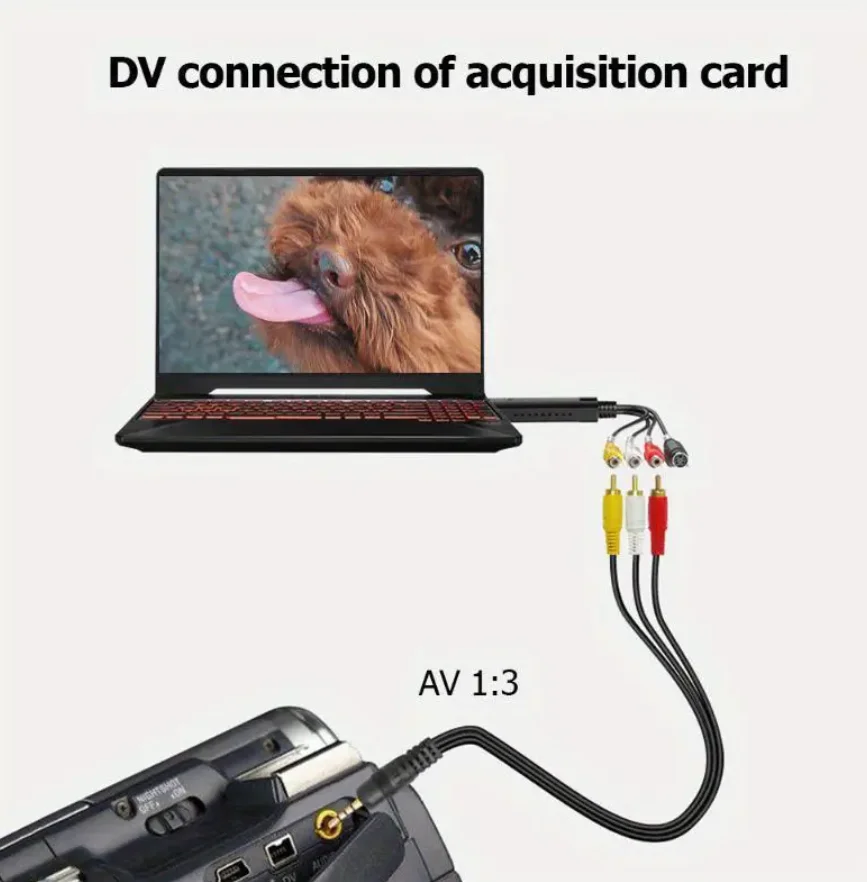 Support Win/Mac VHS to DVD Converter Capture Analog video to Digital Format VHS VCR to Digital Format