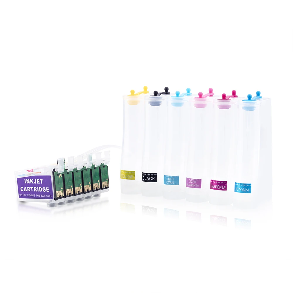 Ocbestjet CISS T0851-T0856 with Chips Compatible Inkjet Printer System For Epson Stylus Phot T60 1390 Continuous Ink Supply